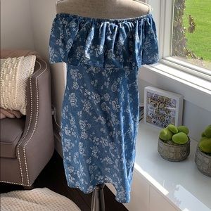 Numph | Off the Shoulder Denim Dress